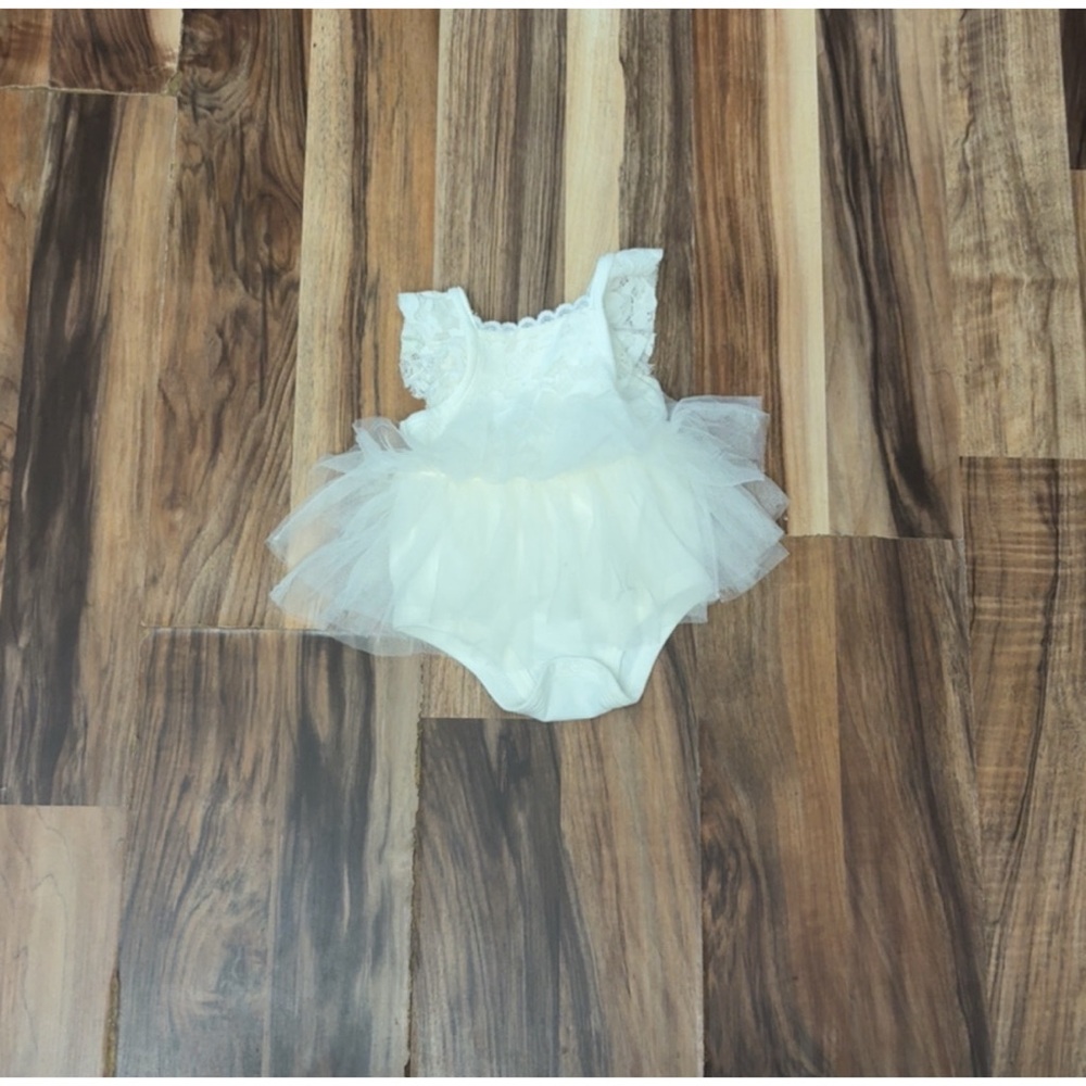 Carter's White Lace Tulle Dress